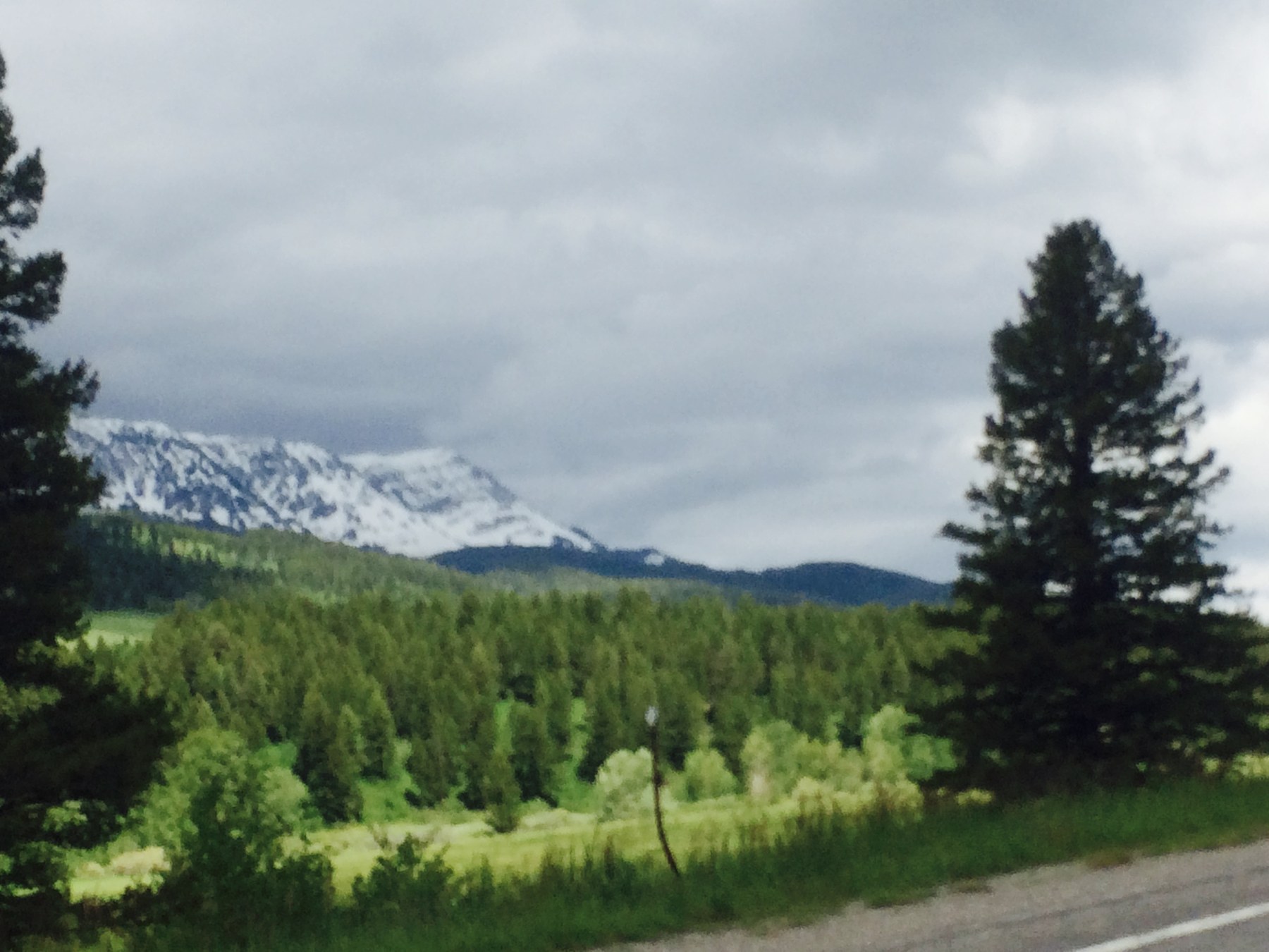 The Bridger Mountains under blue sky near Bozeman, Montana